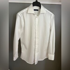 Blu white non-iron dress shirt 15 1/2 R